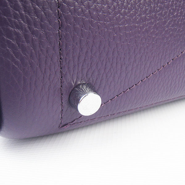 Best Replica Hermes Victoria Cowskin Leather Bag Purple H2802